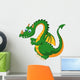 Carrtoon Funny Green Dragon Wall Decal