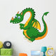 Carrtoon Funny Green Dragon Wall Decal