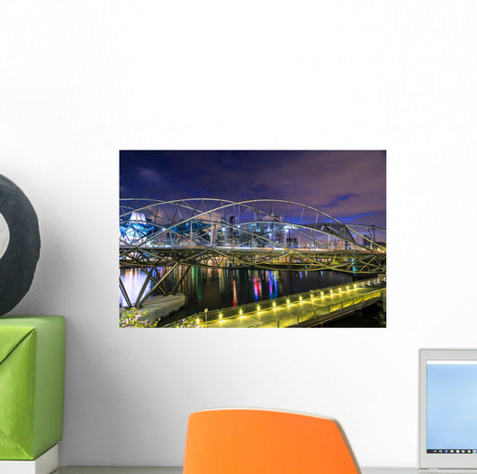 Singapore Helix Bridge Wall Decal