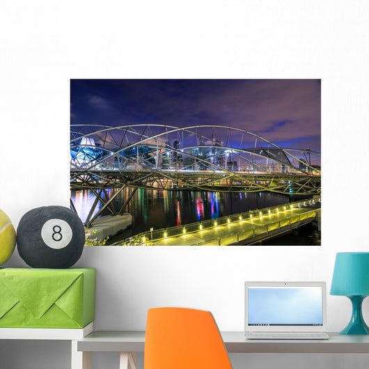 Singapore Helix Bridge Wall Decal