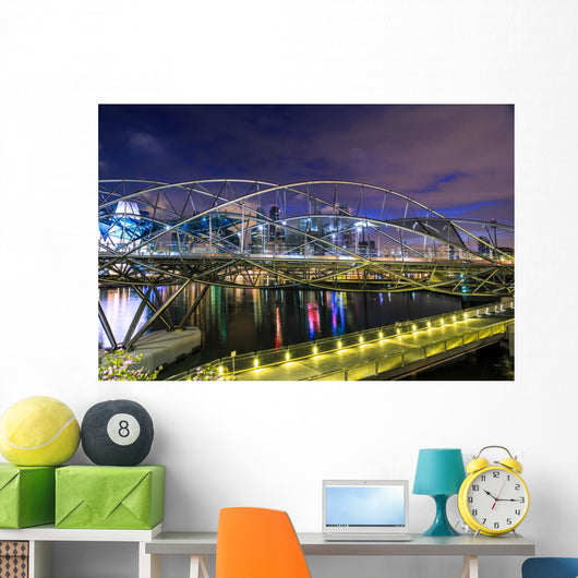 Singapore Helix Bridge Wall Decal