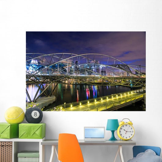 Singapore Helix Bridge Wall Decal