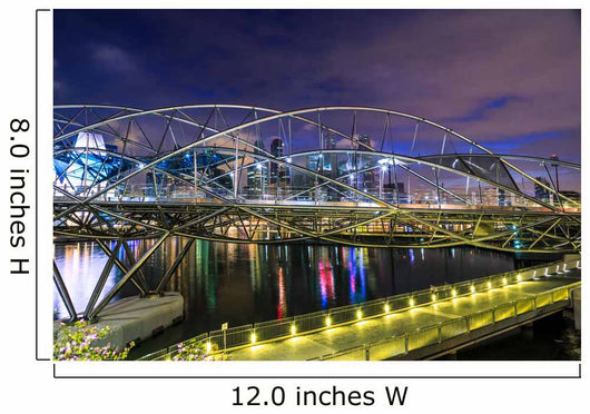 Singapore Helix Bridge Wall Decal