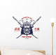 Japanese Grunge Print Wall Decal