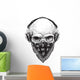 Skull with Headphones Wall Decal