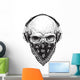 Skull with Headphones Wall Decal