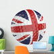 Golf ball 3D render with flag of Britain, isolated on white Wall Decal