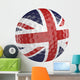 Golf ball 3D render with flag of Britain, isolated on white Wall Decal