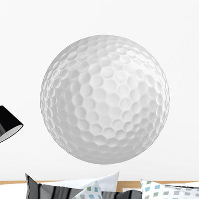 Golf Ball 3D Render Wall Decal shown on a wall