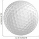 Golf ball 3D render isolated on a white background Wall Decal