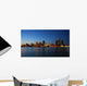 City Skyline Night Detroit Wall Decal