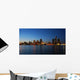 City Skyline Night Detroit Wall Decal