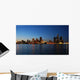 City Skyline Night Detroit Wall Decal