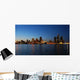 City Skyline Night Detroit Wall Decal