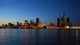 City Skyline Night Detroit Wall Decal