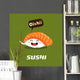Vector Sushi Cartoon Character Wall Decal