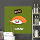 Vector Sushi Cartoon Character Wall Decal