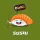 Vector Sushi Cartoon Character Wall Decal