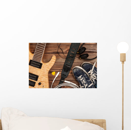 Modern Electric Guitar Wall Decal