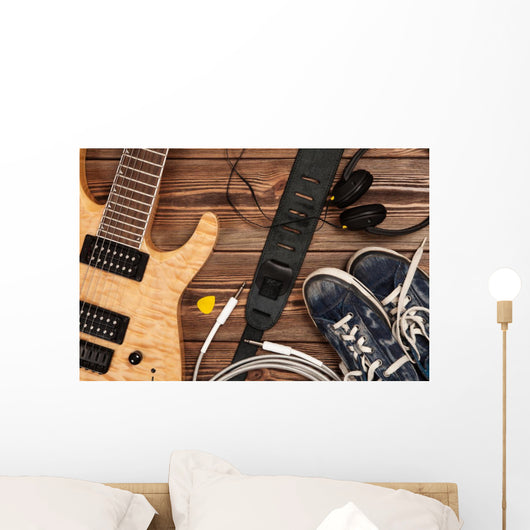 Modern Electric Guitar Wall Decal