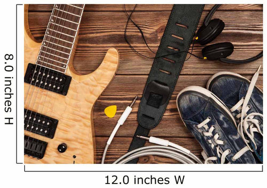 Modern Electric Guitar Wall Decal