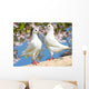 Two White Pigeon Flowering Wall Decal