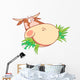 Head Chewing Cow Wall Decal