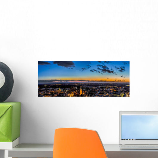 Leipzig Am Abend Panorama Wall Decal