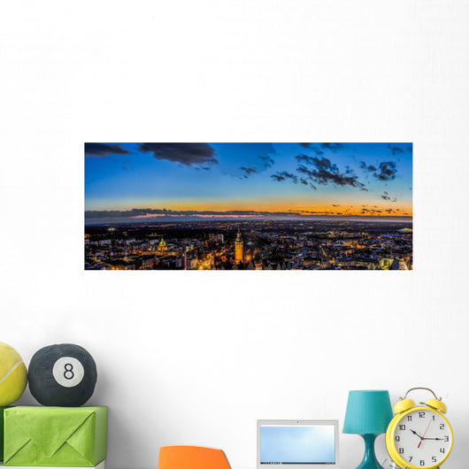 Leipzig Am Abend Panorama Wall Decal