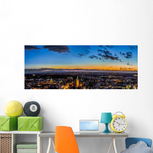 Leipzig Am Abend Panorama Wall Decal