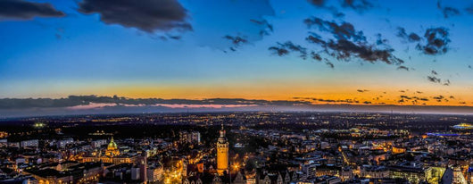 Leipzig Am Abend Panorama Wall Decal