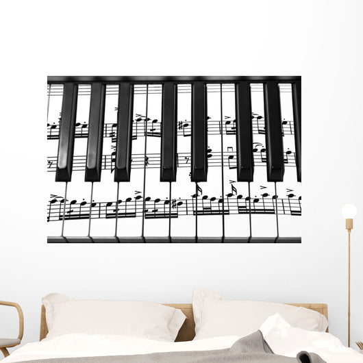 Keyboard Grand Piano Wall Decal