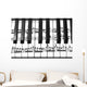 Keyboard Grand Piano Wall Decal