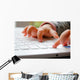 Child with Computer Wall Decal
