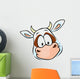 Cow Head Cartoon Vector Wall Decal