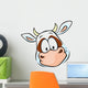 Cow Head Cartoon Vector Wall Decal