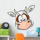 Cow Head Cartoon Vector Wall Decal