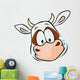 Cow Head Cartoon Vector Wall Decal