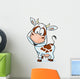Funny Cow Cartoon White Wall Decal