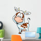 Funny Cow Cartoon White Wall Decal