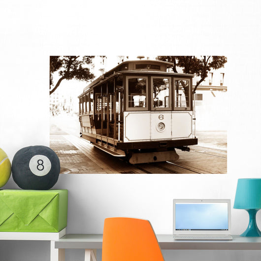 Old Tram Wall Decal