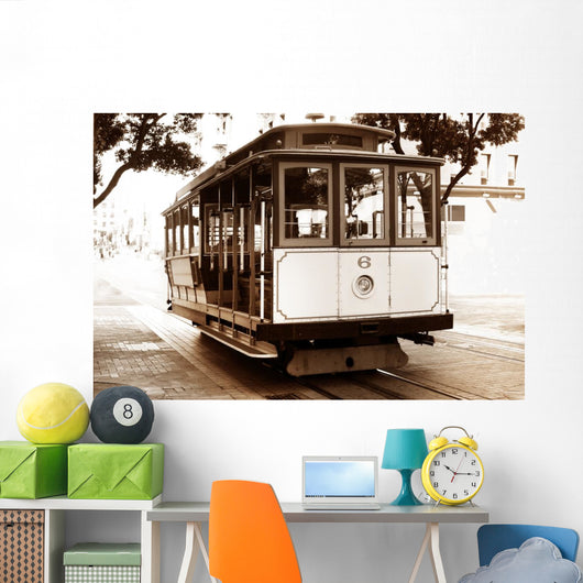 Old Tram Wall Decal