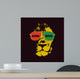 Lion head. Vector background. Poster Wall Mural