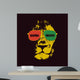 Lion head. Vector background. Poster Wall Mural