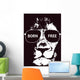 Lion head. Vector background. Poster Wall Mural