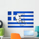 Greece Map Greek Flag Wall Decal