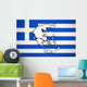 Greece Map Greek Flag Wall Decal