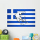 Greece Map Greek Flag Wall Decal