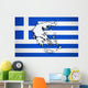 Greece Map Greek Flag Wall Decal