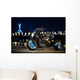 Black trike standing on the night street Wall Mural